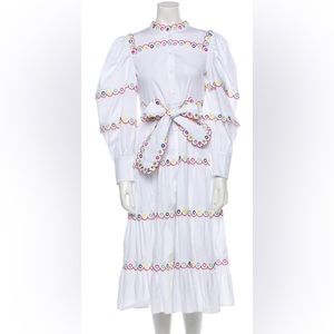 Celia B White Mock Neck Midi